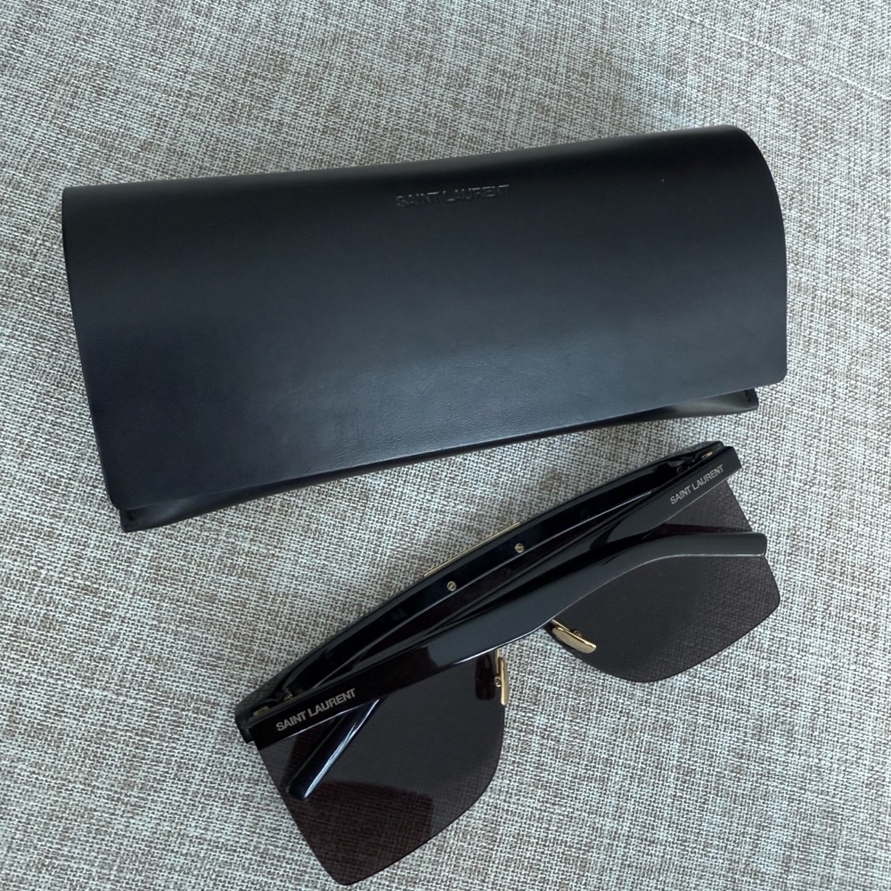 Yves Saint Laurent Black and Gold Sunglasses - Picture 9 of 9